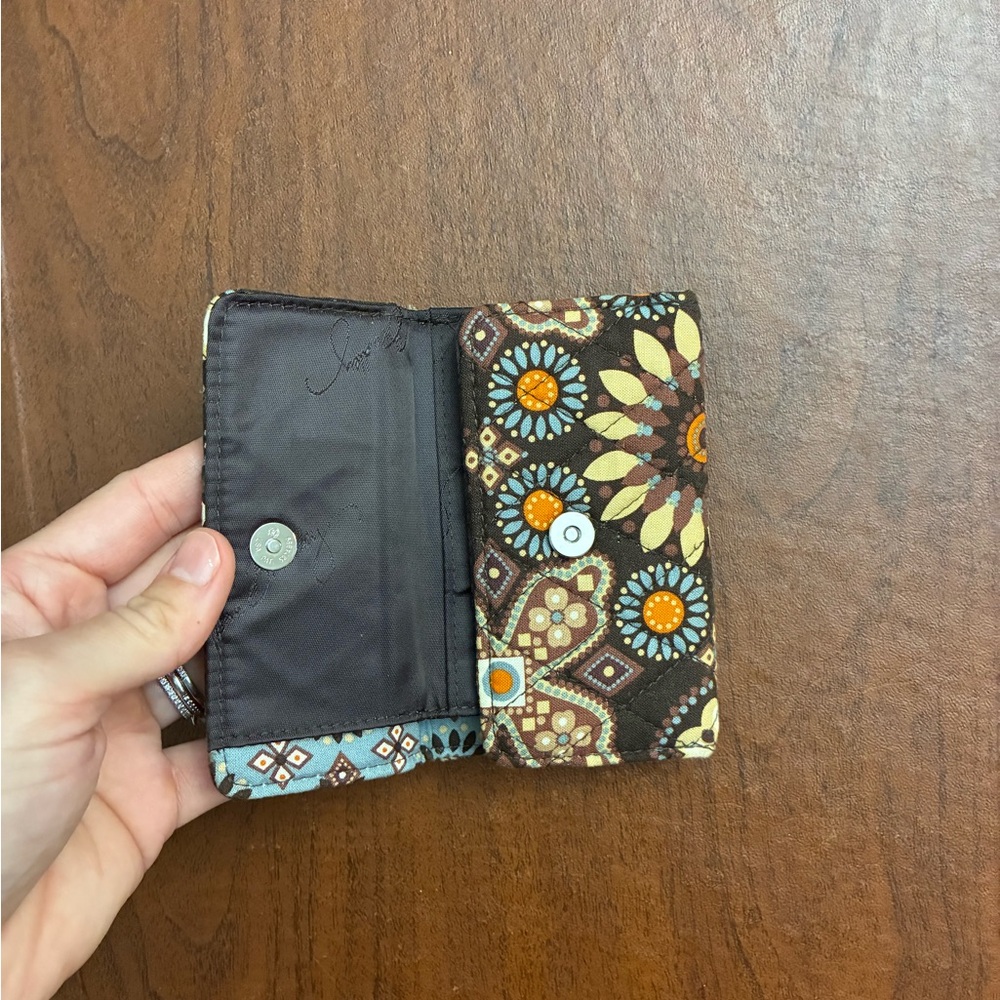 Vera Bradley Kisslock Floral Brown Retired Canyon Patterned Women's Coin Wallet - Picture 5 of 10